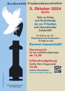 Plakat Friedensdemo 3. Oktober 24